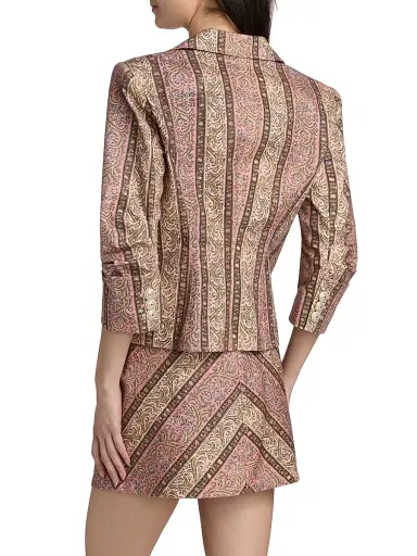 Cinq à Sept Women's Le Petit Khloe Pepper Paisley Denim Blazer - Amour Pink Multi - Size 16 | Thumbnail 5 Cinq à Sept Women's Le Petit Khloe Pepper Paisley Denim Blazer - Amour Pink Multi - Size 16 | Thumbnail 5