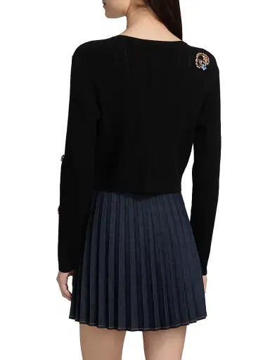 Cinq à Sept Women's Allison Embellished Cardigan - Black Multi | Thumbnail 5 Cinq à Sept Women's Allison Embellished Cardigan - Black Multi | Thumbnail 5