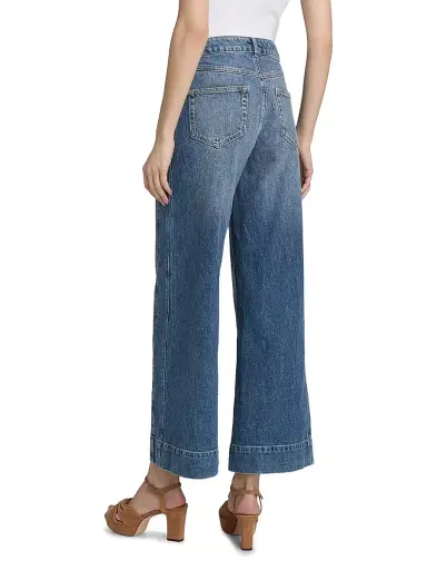 Cinq à Sept Women's Betsy Pearl-Chain Stretch-Cotton Straight-Leg Jeans - Amberstone | Thumbnail 5