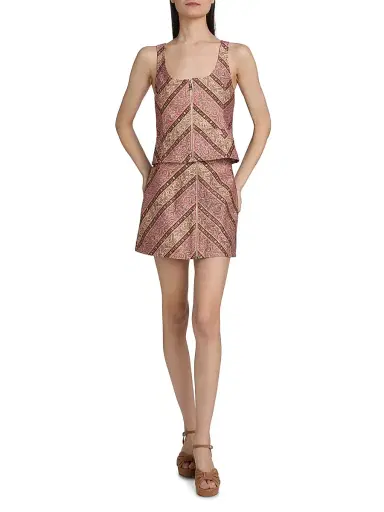 Cinq à Sept Women's Nicole Pepper Paisley Denim Top - Amour Pink Multi - Size XL | Thumbnail 2 Cinq à Sept Women's Nicole Pepper Paisley Denim Top - Amour Pink Multi - Size XL | Thumbnail 2