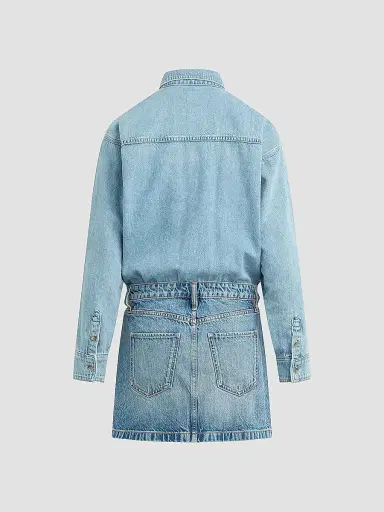 Favorite Daughter Women's The Layla Layered Denim Minidress - Milos - Size 31 | Thumbnail 3