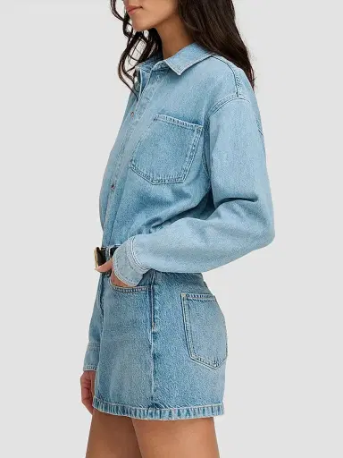 Favorite Daughter Women's The Layla Layered Denim Minidress - Milos - Size 31 | Thumbnail 5