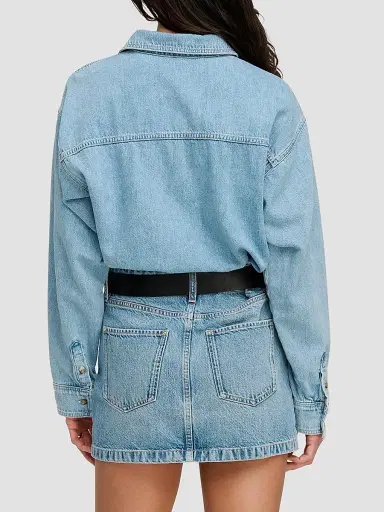 Favorite Daughter Women's The Layla Layered Denim Minidress - Milos - Size 31 | Thumbnail 6