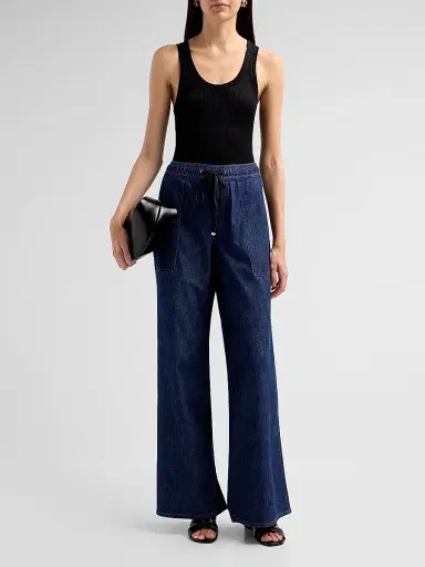 7 For All Mankind Women's Utility Wide-Leg Drawstring Pants | Thumbnail 2