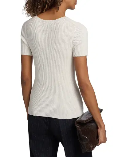 Nili Lotan Women's Francene Cotton-Silk Sweater | Thumbnail 5 Nili Lotan Women's Francene Cotton-Silk Sweater | Thumbnail 5