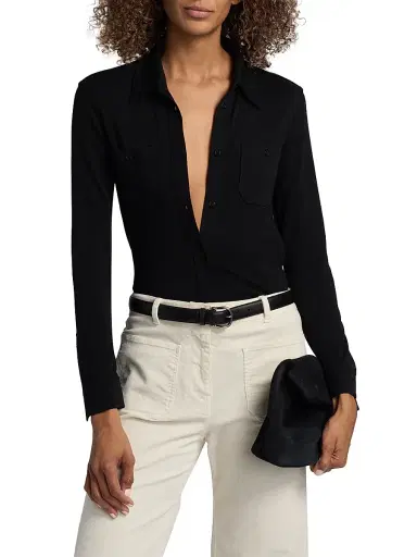 Nili Lotan Women's Ibra Wool Shirt | Thumbnail 3 Nili Lotan Women's Ibra Wool Shirt | Thumbnail 3