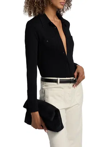 Nili Lotan Women's Ibra Wool Shirt | Thumbnail 4 Nili Lotan Women's Ibra Wool Shirt | Thumbnail 4