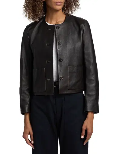 Nili Lotan Women's Ophelie Leather Jacket | Thumbnail 3 Nili Lotan Women's Ophelie Leather Jacket | Thumbnail 3