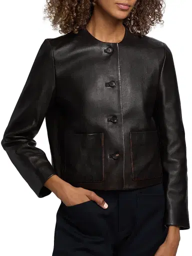Nili Lotan Women's Ophelie Leather Jacket | Thumbnail 6 Nili Lotan Women's Ophelie Leather Jacket | Thumbnail 6