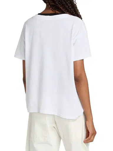 Nili Lotan Women's US 1974 Brady Cotton T-Shirt - White Red Print - Size XL | Thumbnail 5 Nili Lotan Women's US 1974 Brady Cotton T-Shirt - White Red Print - Size XL | Thumbnail 5