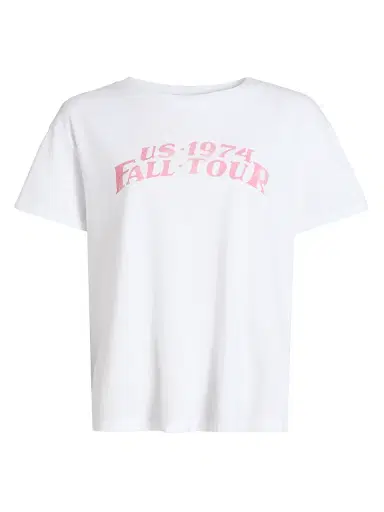 Nili Lotan Women's US 1974 Brady Cotton T-Shirt - White Red Print - Size XL | Thumbnail 1 Nili Lotan Women's US 1974 Brady Cotton T-Shirt - White Red Print - Size XL | Thumbnail 1