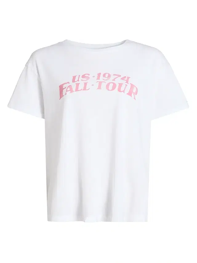 Nili Lotan Women's US 1974 Brady Cotton T-Shirt - White Red Print
