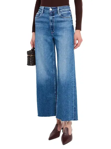 PAIGE Women's Anessa Raw-Edge Hem Jeans - Light Blue | Thumbnail 3