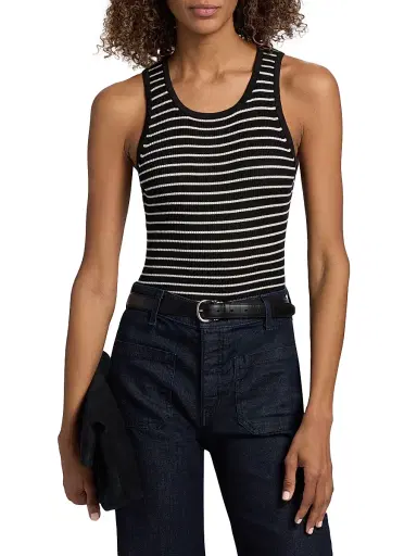 Nili Lotan Women's Lottie Striped Silk Tank | Thumbnail 3