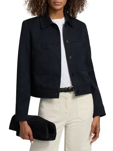 Nili Lotan Women's Susannah Wool Jacket - Midnight - Size XL | Thumbnail 3