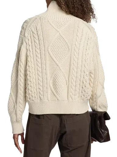 Nili Lotan Women's Kimmy Cotton-Cashmere Turtleneck Sweater | Thumbnail 5 Nili Lotan Women's Kimmy Cotton-Cashmere Turtleneck Sweater | Thumbnail 5