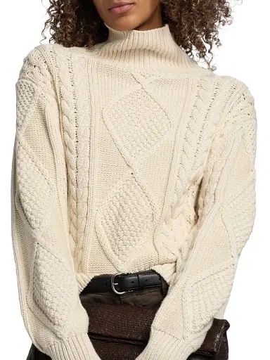 Nili Lotan Women's Kimmy Cotton-Cashmere Turtleneck Sweater | Thumbnail 6 Nili Lotan Women's Kimmy Cotton-Cashmere Turtleneck Sweater | Thumbnail 6