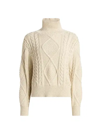 Nili Lotan Women's Kimmy Cotton-Cashmere Turtleneck Sweater | Thumbnail 1 Nili Lotan Women's Kimmy Cotton-Cashmere Turtleneck Sweater | Thumbnail 1