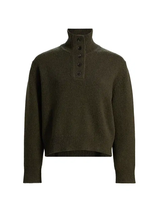 Nili Lotan Women's Renata Wool Sweater - Dark Pine Melange