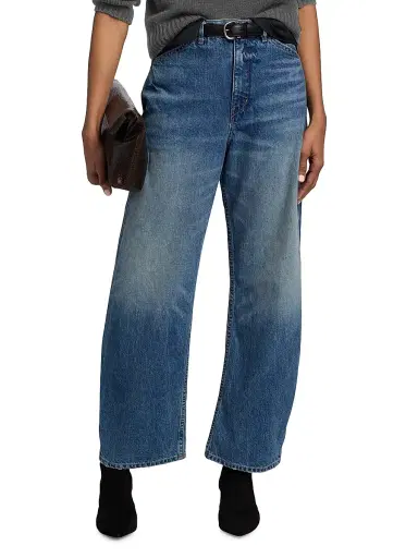Nili Lotan Women's Tribeca Tapered Barell-Leg Jeans | Thumbnail 3 Nili Lotan Women's Tribeca Tapered Barell-Leg Jeans | Thumbnail 3