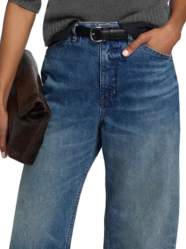 Nili Lotan Women's Tribeca Tapered Barell-Leg Jeans | Thumbnail 6 Nili Lotan Women's Tribeca Tapered Barell-Leg Jeans | Thumbnail 6