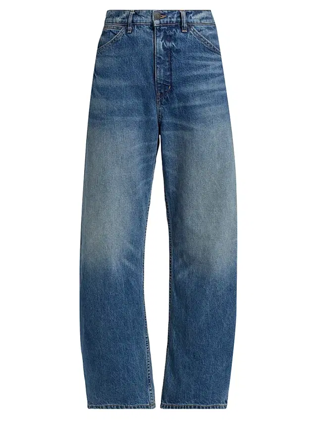 Nili Lotan Women's Tribeca Tapered Barell-Leg Jeans - Rosebowl Wash