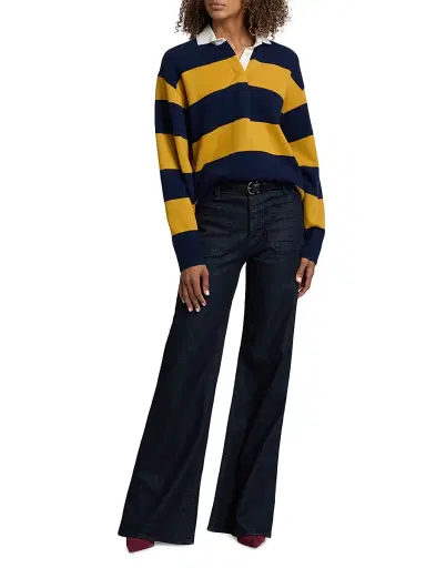 Nili Lotan Women's Rashida Striped Wool-Blend Rugby Sweater | Thumbnail 2 Nili Lotan Women's Rashida Striped Wool-Blend Rugby Sweater | Thumbnail 2