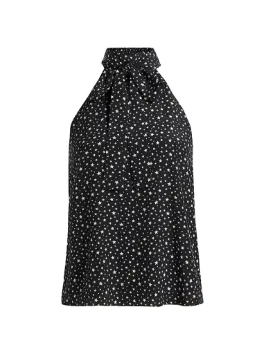 Nili Lotan Women's Alla Star-Print Silk Halterneck Tank | Thumbnail 1 Nili Lotan Women's Alla Star-Print Silk Halterneck Tank | Thumbnail 1