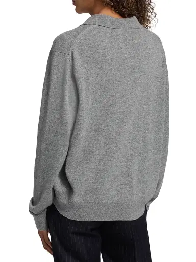 Nili Lotan Women's Jovan Cashmere Polo Sweater | Thumbnail 5