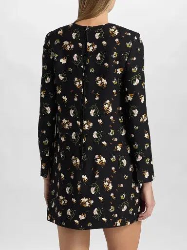 Adam Lippes Women's Tilley Floral Wool-Silk Mini Dress | Thumbnail 5 Adam Lippes Women's Tilley Floral Wool-Silk Mini Dress | Thumbnail 5