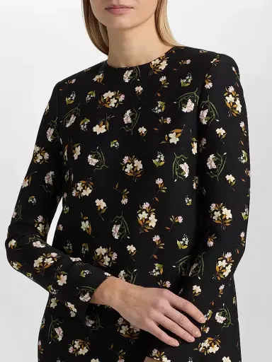 Adam Lippes Women's Tilley Floral Wool-Silk Mini Dress | Thumbnail 6 Adam Lippes Women's Tilley Floral Wool-Silk Mini Dress | Thumbnail 6