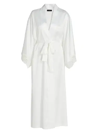 Natori Women's Peony Glamour Lace-Trim Robe - White - Size XL | Thumbnail 1 Natori Women's Peony Glamour Lace-Trim Robe - White - Size XL | Thumbnail 1