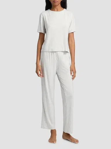 Natori Women's Feathers Essentials Solid Pajamas - Grey - Size XL | Thumbnail 3