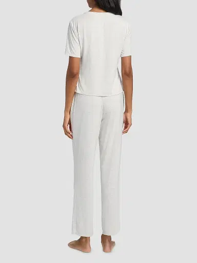 Natori Women's Feathers Essentials Solid Pajamas - Grey - Size XL | Thumbnail 5