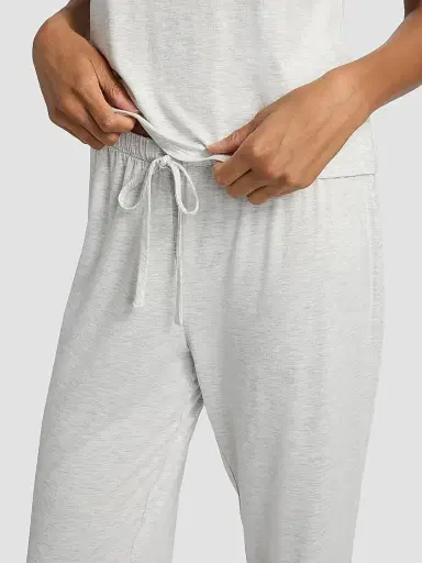 Natori Women's Feathers Essentials Solid Pajamas - Grey - Size XL | Thumbnail 6