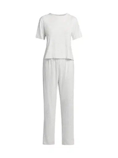 Natori Women's Feathers Essentials Solid Pajamas - Grey - Size XL | Thumbnail 1