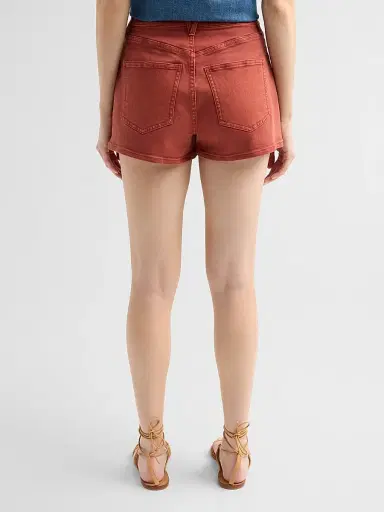 Veronica Beard Women's Elijah High-Rise Denim Shorts - Rust - Size 32 | Thumbnail 3