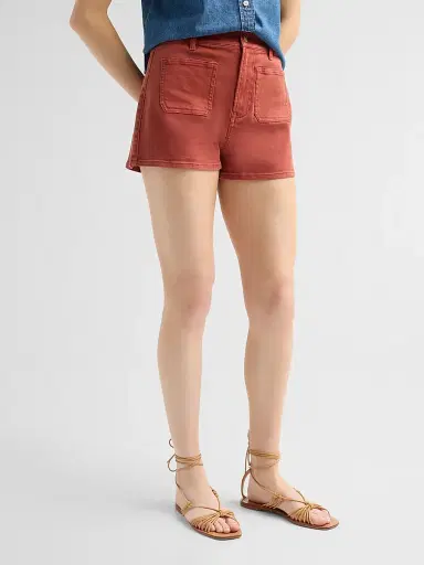 Veronica Beard Women's Elijah High-Rise Denim Shorts - Rust - Size 32 | Thumbnail 4