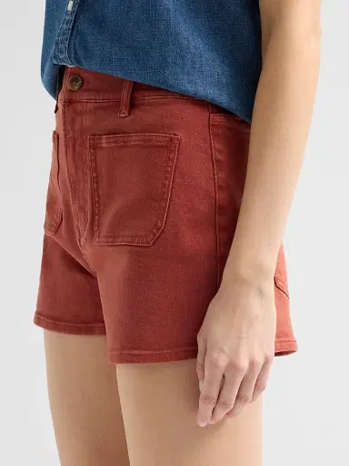 Veronica Beard Women's Elijah High-Rise Denim Shorts - Rust - Size 32 | Thumbnail 5