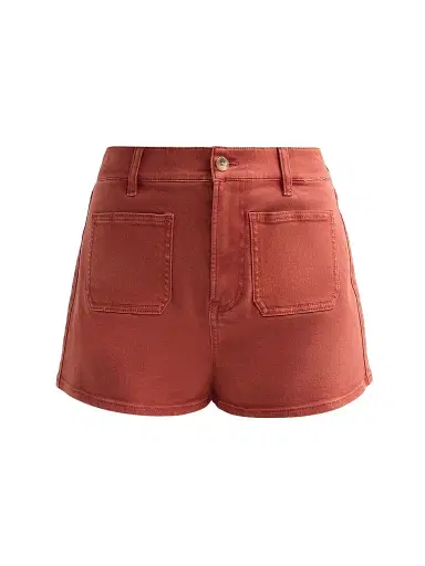 Veronica Beard Women's Elijah High-Rise Denim Shorts - Rust - Size 32 | Thumbnail 1