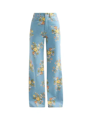 Veronica Beard Women's Taylor Floral High-Rise Jeans - Garden Bouquet - Size 32 | Thumbnail 1 Veronica Beard Women's Taylor Floral High-Rise Jeans - Garden Bouquet - Size 32 | Thumbnail 1