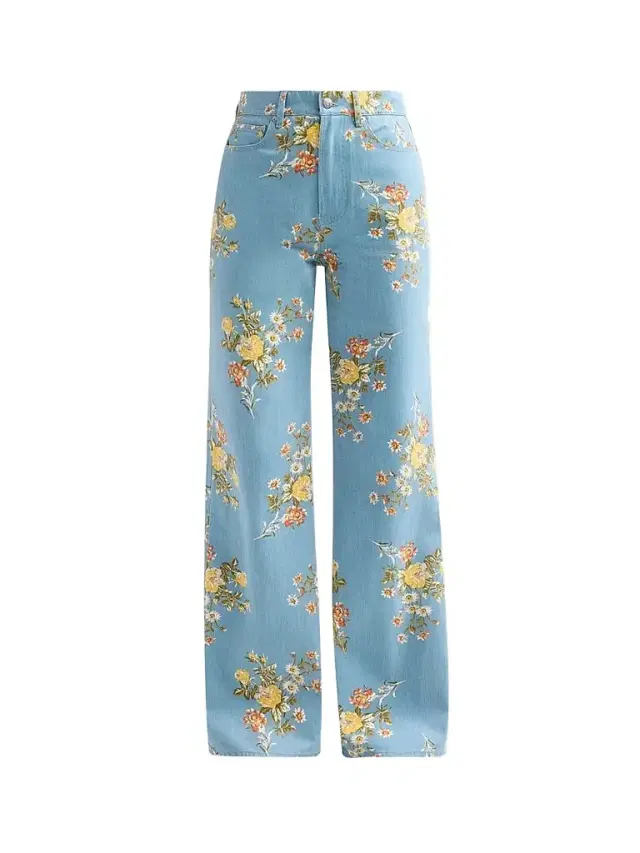 Veronica Beard Women's Taylor Floral High-Rise Jeans - Garden Bouquet