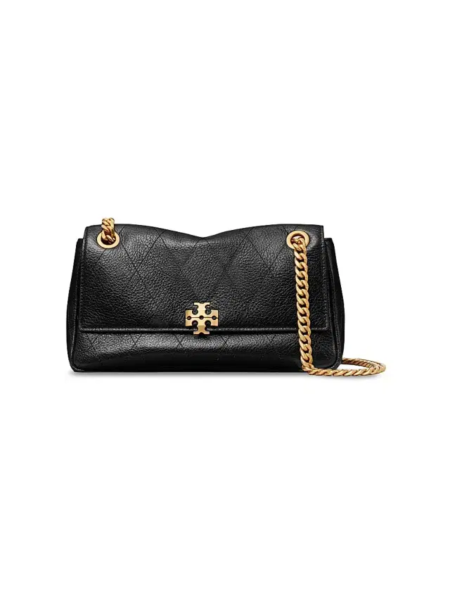 Women's Charlie Quilted Leather Small Shoulder Bag - Black