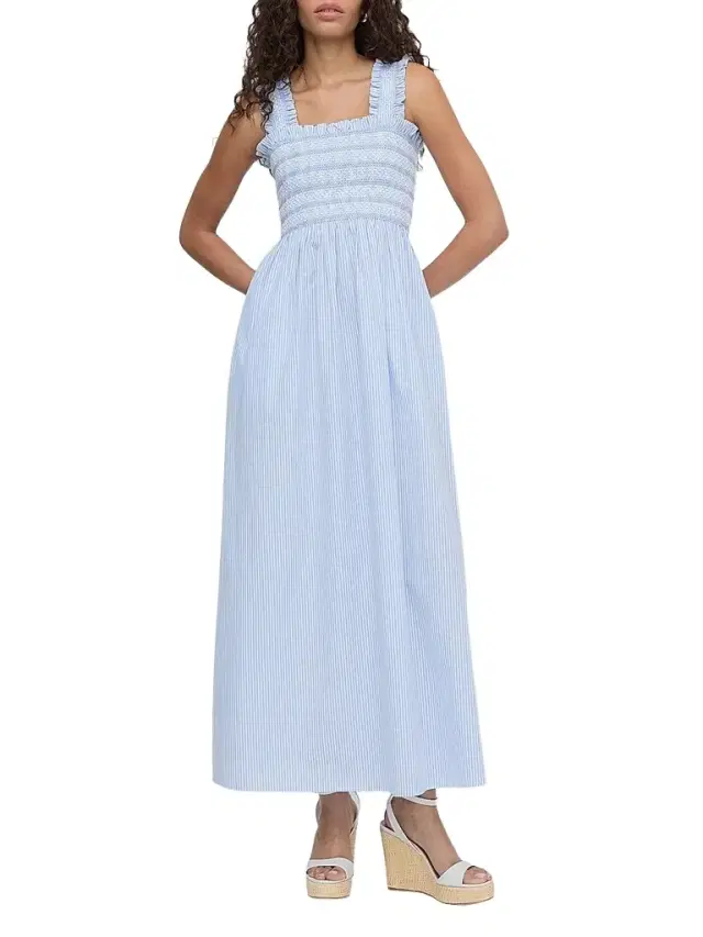 Hill House Home Women's The Ashlyn Nap Dress - Blue White Stripe