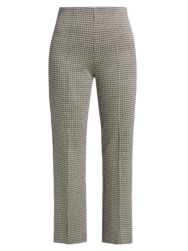 rag & bone Women's Irina Leopard Jacquard Crop Pants - Black