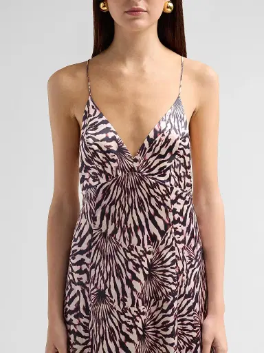 Ulla Johnson Women's Oriana Zebra-Print Satin A-Line Maxi Dress | Thumbnail 5 Ulla Johnson Women's Oriana Zebra-Print Satin A-Line Maxi Dress | Thumbnail 5