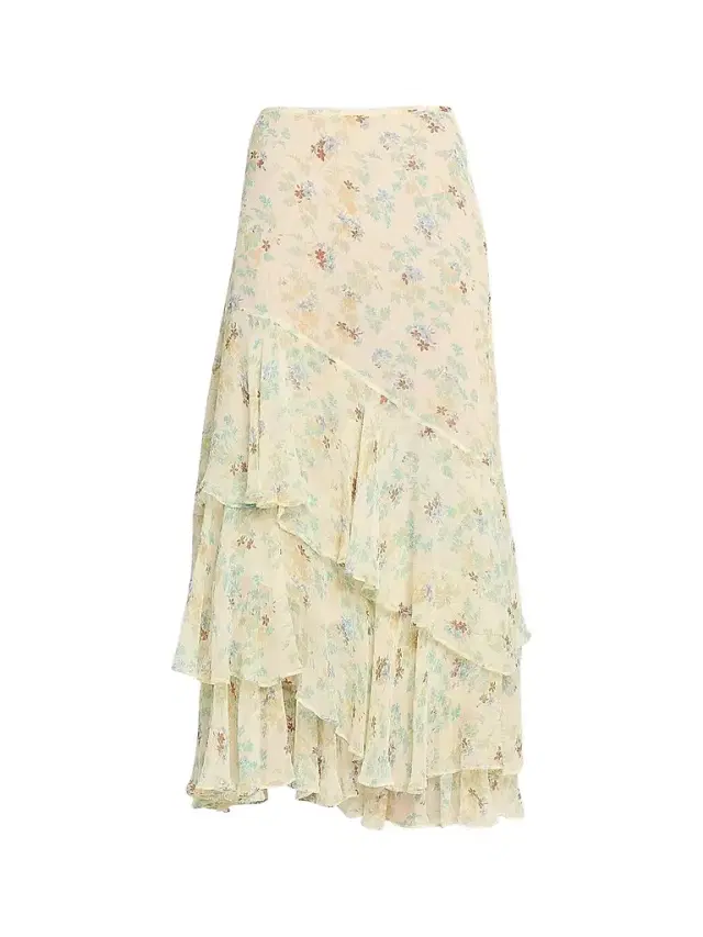 Ulla Johnson Women's Delfina Floral Silk Blouse - Moon Petal