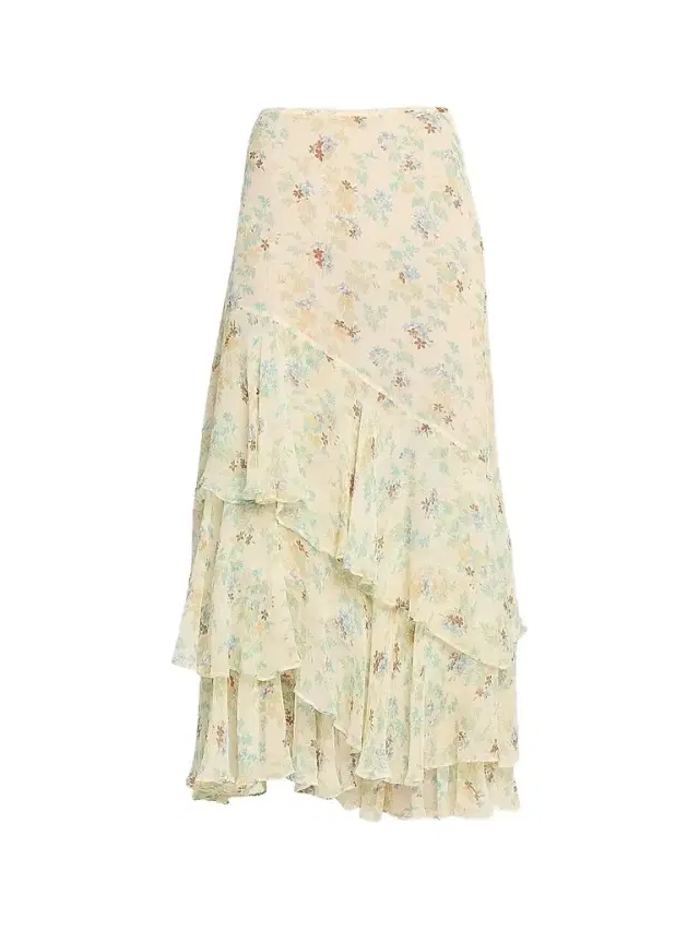 Ulla Johnson Women's Meadow Silk Midi Skirt - Moon Petal