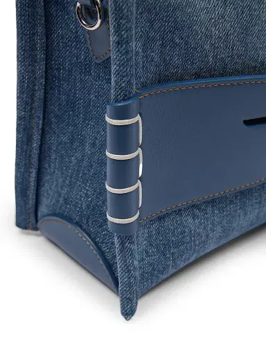 JW Anderson Women's Loafer Denim Top Handle Bag | Thumbnail 6 JW Anderson Women's Loafer Denim Top Handle Bag | Thumbnail 6
