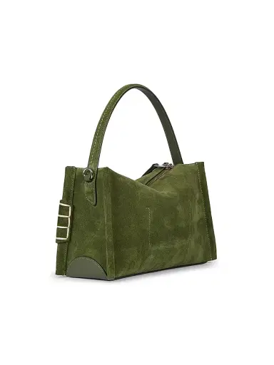 JW Anderson Women's Small Loafer Suede Top Handle Bag - Khaki | Thumbnail 7 JW Anderson Women's Small Loafer Suede Top Handle Bag - Khaki | Thumbnail 7